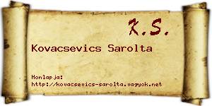 Kovacsevics Sarolta névjegykártya